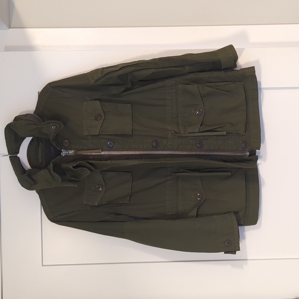 Green J. Crew Military Jacket